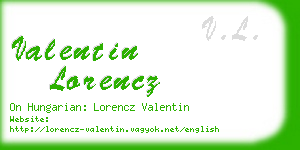 valentin lorencz business card